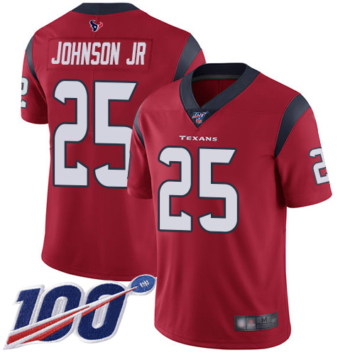 Houston Texans Limited Red Men Duke Johnson Jr Alternate Jersey NFL Football #25 100th Season Vapor Untouchable